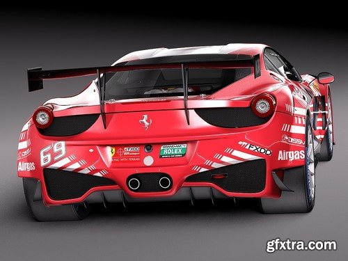 3d Model Ferrari 458 GT3 Race Car 2014