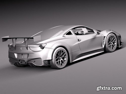 3d Model Ferrari 458 GT3 Race Car 2014