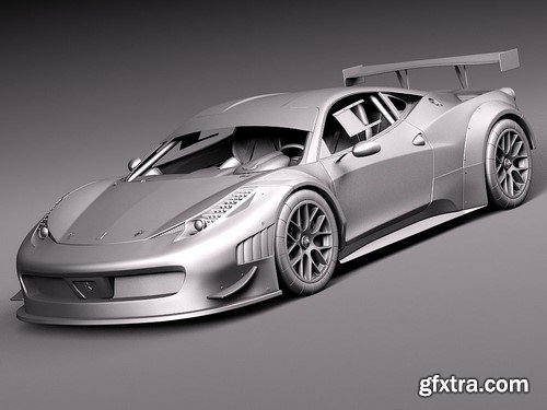 3d Model Ferrari 458 GT3 Race Car 2014