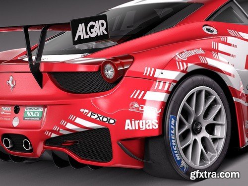 3d Model Ferrari 458 GT3 Race Car 2014