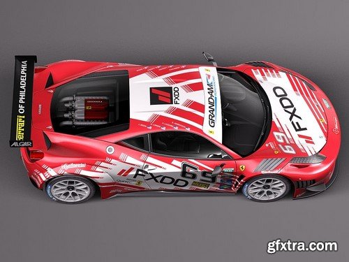 3d Model Ferrari 458 GT3 Race Car 2014