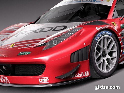 3d Model Ferrari 458 GT3 Race Car 2014