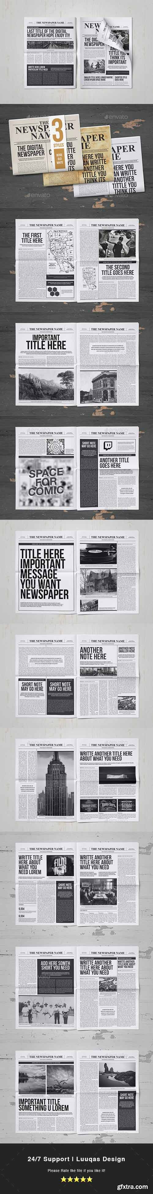 GR - Classy Newspaper Indesign Template 17574410