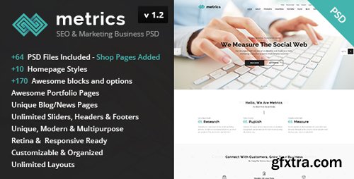 ThemeForest - Metrics - SEO & Marketing Business PSD Template 13344520