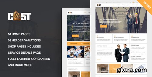 ThemeForest - CAST - A Construction & Business PSD Template 19050456