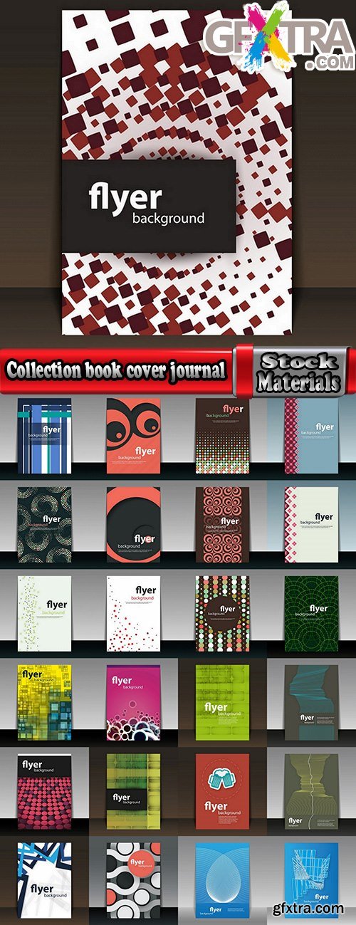 Collection book cover journal notebook flyer card business card banner vector image 43-25 EPS