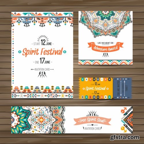 Collection invitation card flyer banner mandala drawing ornamental decorative frame 25 EPS