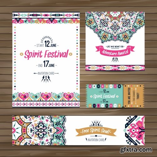 Collection invitation card flyer banner mandala drawing ornamental decorative frame 25 EPS