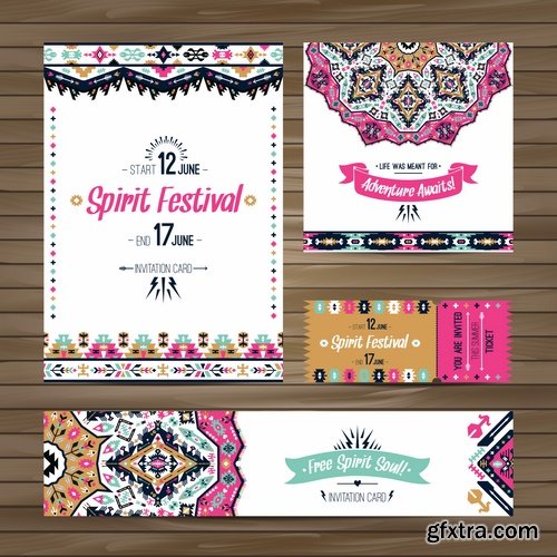 Collection invitation card flyer banner mandala drawing ornamental decorative frame 25 EPS