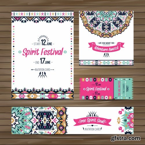 Collection invitation card flyer banner mandala drawing ornamental decorative frame 25 EPS