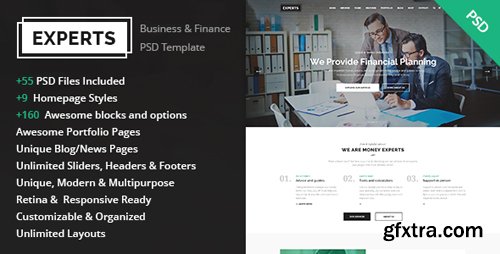 ThemeForest - Experts - Business and Finance PSD Template 14671500