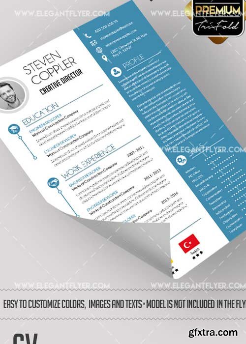 CV Premium CV and Cover Letter PSD V8 Template