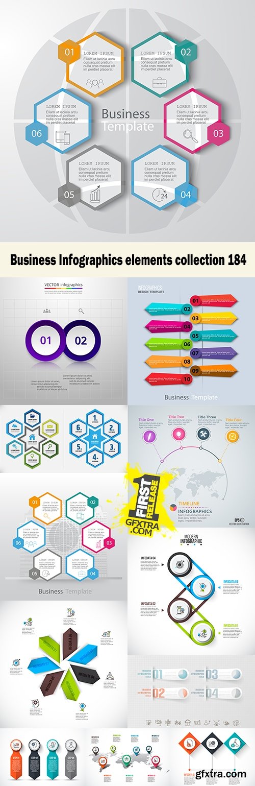 Business Infographics elements collection 184