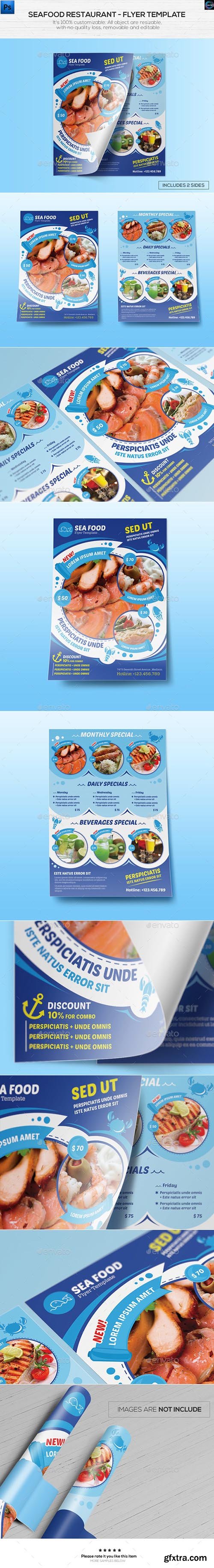Graphicriver Seafood Restaurant - Flyer Template 12340002