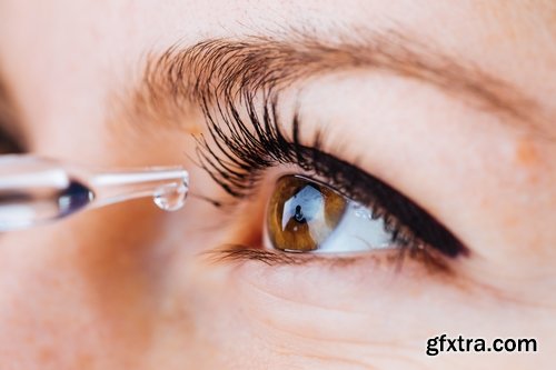 Collection of eye drops for the treatment of prevention of a healthy eye 25 HQ Jpeg