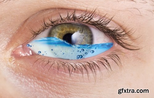 Collection of eye drops for the treatment of prevention of a healthy eye 25 HQ Jpeg