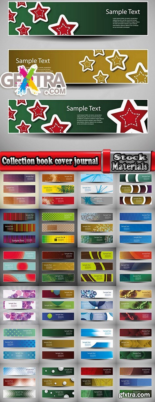 Collection book cover journal notebook flyer card business card banner vector image 44-25 EPS