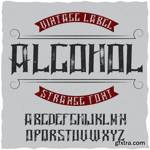 Collection of drawing a slogan to be printed on a t-shirt things retro style 25 EPS