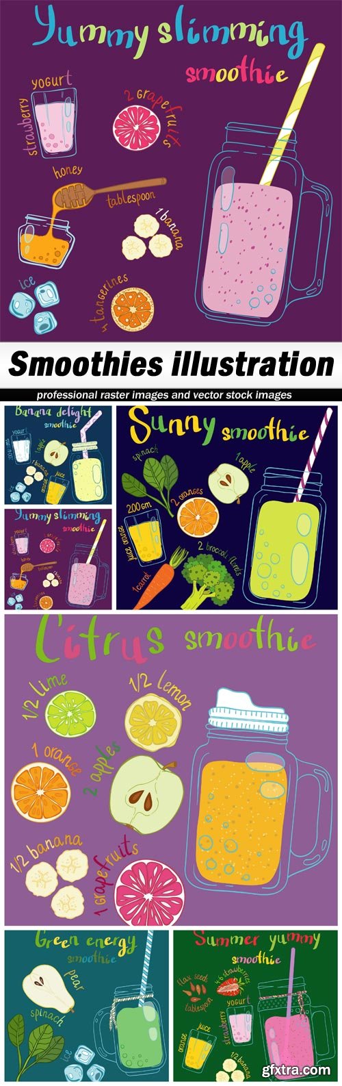 Smoothies illustration - 6 EPS