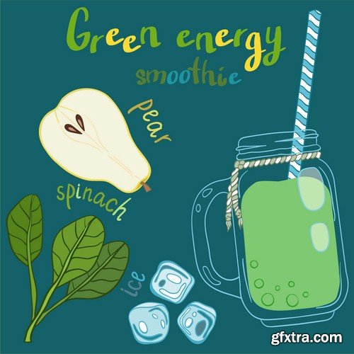 Smoothies illustration - 6 EPS