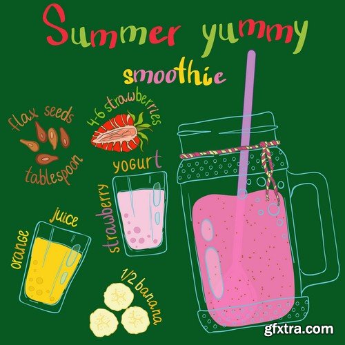 Smoothies illustration - 6 EPS