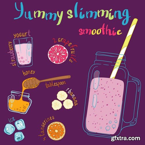 Smoothies illustration - 6 EPS