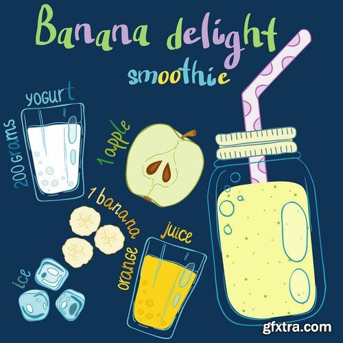 Smoothies illustration - 6 EPS