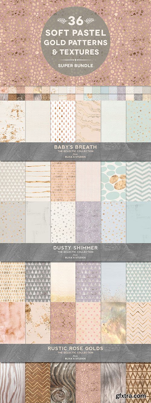 Textures - Pastel Gold Patterns