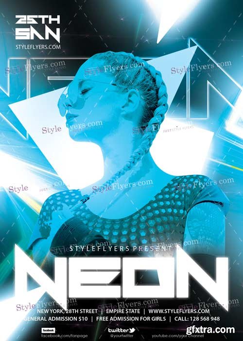 Neon PSD V7 Flyer Template