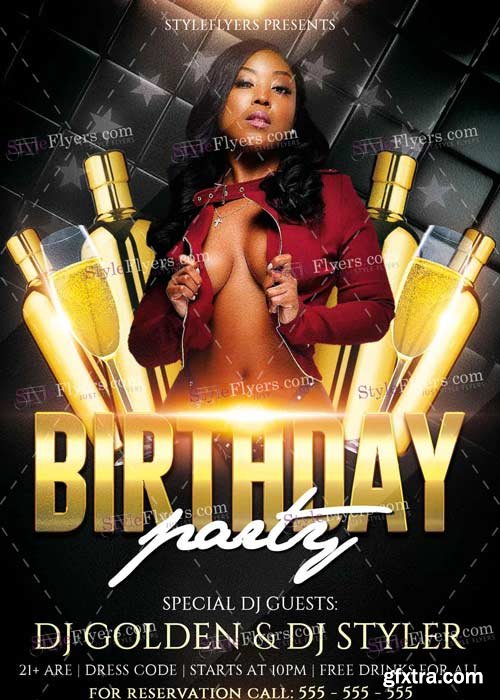 Birthday Party PSD V9 Flyer Template