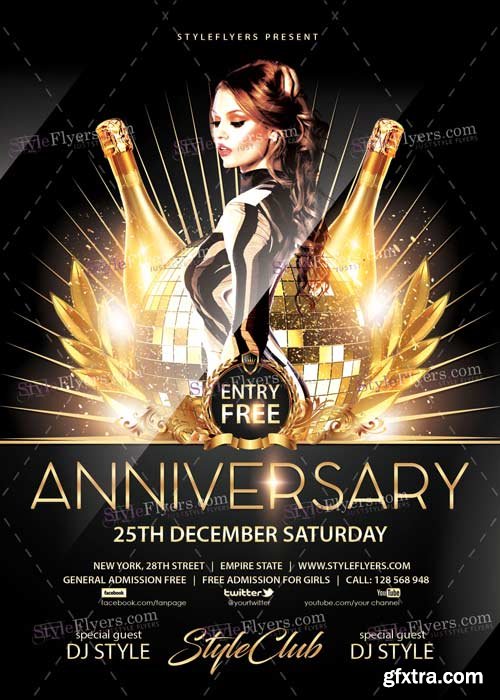 Anniversary PSD V15 Flyer Template