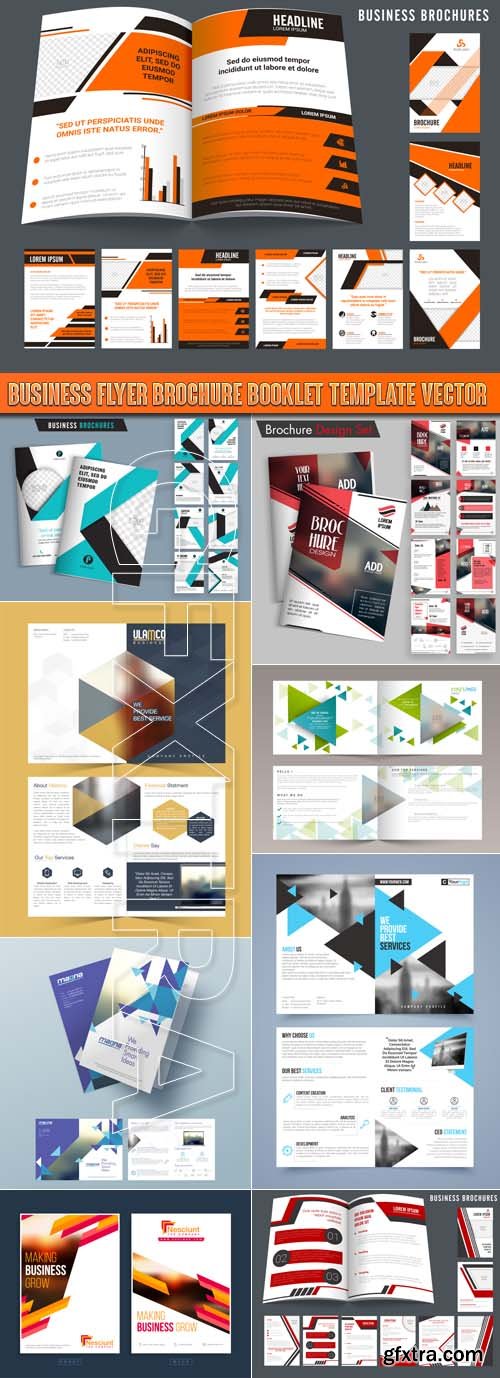Business flyer brochure booklet template vector