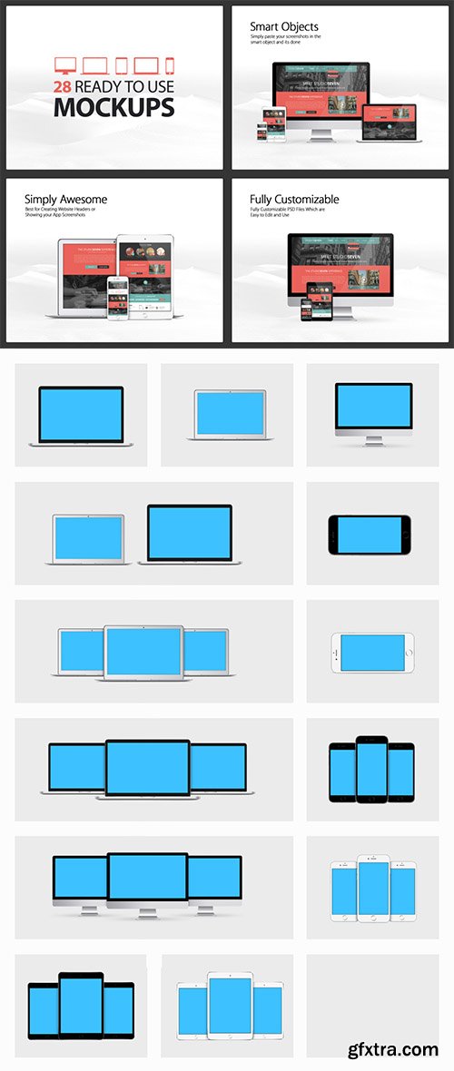 YDLabs Responsive Mockups - Apple device mockups for Photoshop