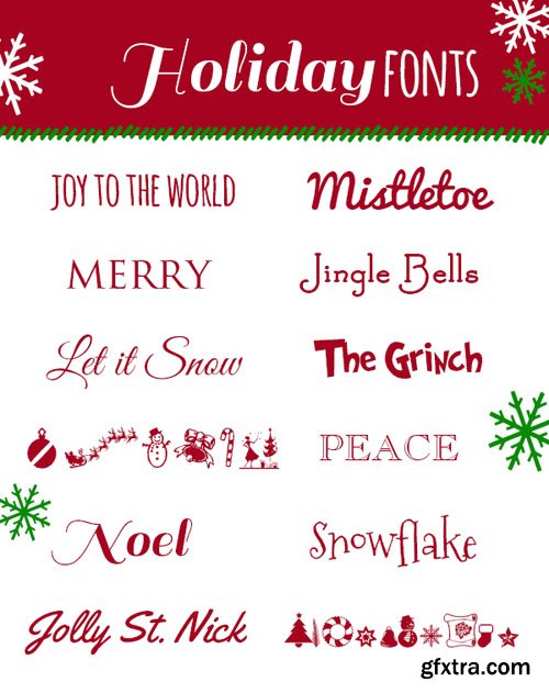 12 Holiday Fonts [TTF/OTF]