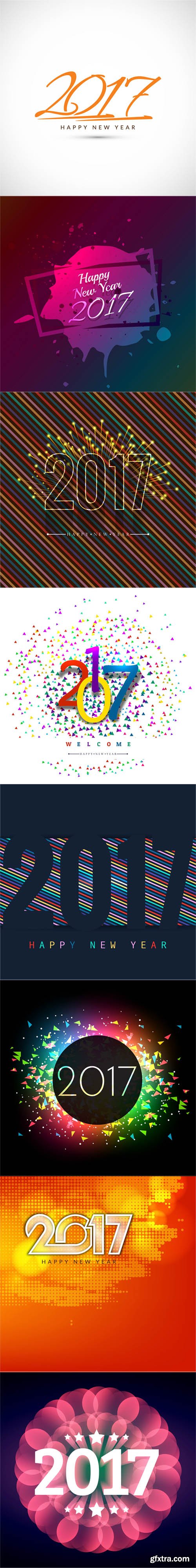 2017 New Year Backgrounds Vol.3 [EPS]