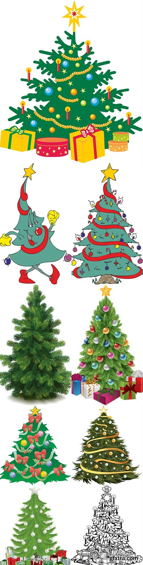 Christmas tree vector - 6