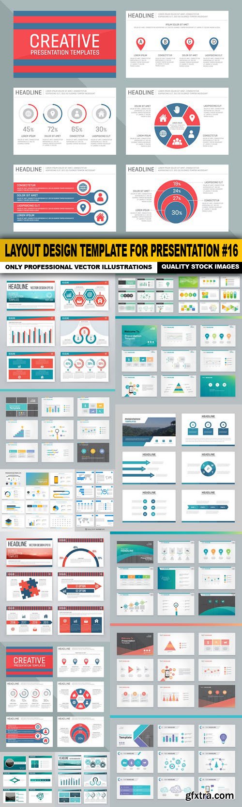 Layout Design Template For Presentation #16 - 15 Vector