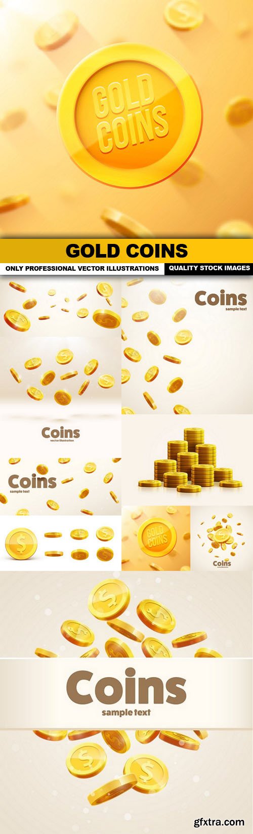 Gold Coins - 10 Vector