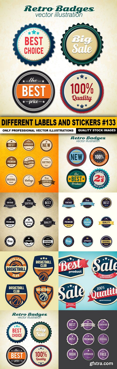 Different Labels And Stickers #133 - 8 Vector