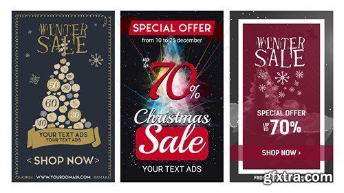 Christmas Winter Poster Sale - 12 Vector