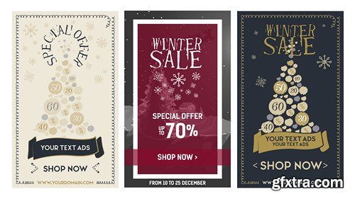 Christmas Winter Poster Sale - 12 Vector