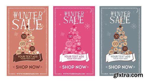 Christmas Winter Poster Sale - 12 Vector