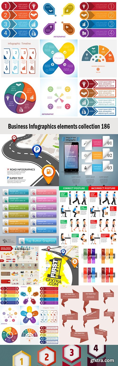 Business Infographics elements collection 186