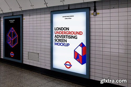 PSD Mock-Up - London Underground Advertising Screen