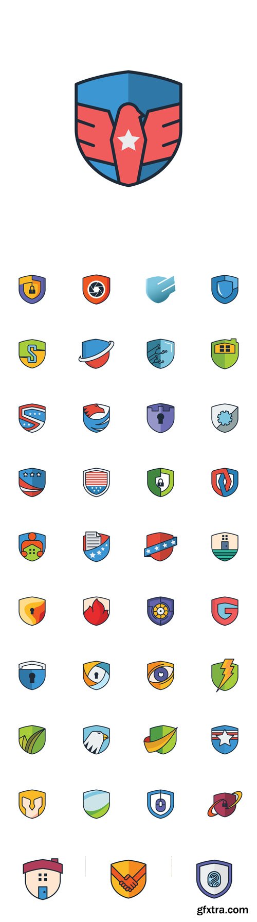 Vector Set - Shield Security Logos