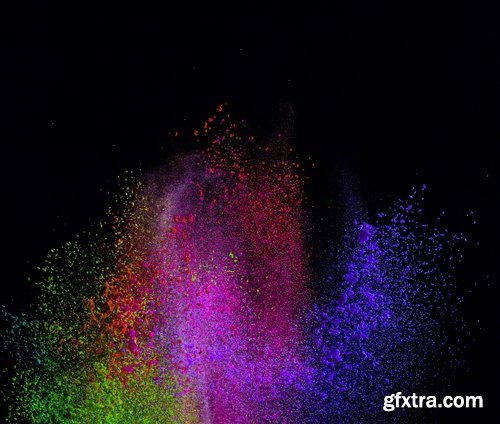 Collection of multi-colored flash powder chalk sand 25 HQ Jpeg