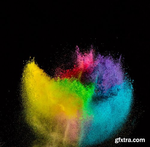 Collection of multi-colored flash powder chalk sand 25 HQ Jpeg