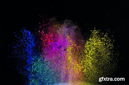 Collection of multi-colored flash powder chalk sand 25 HQ Jpeg