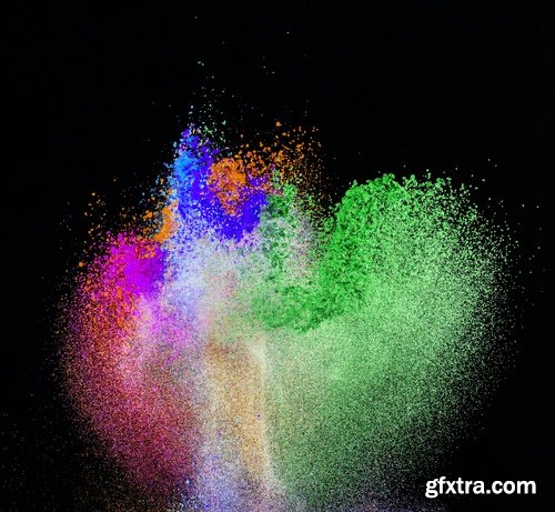 Collection of multi-colored flash powder chalk sand 25 HQ Jpeg