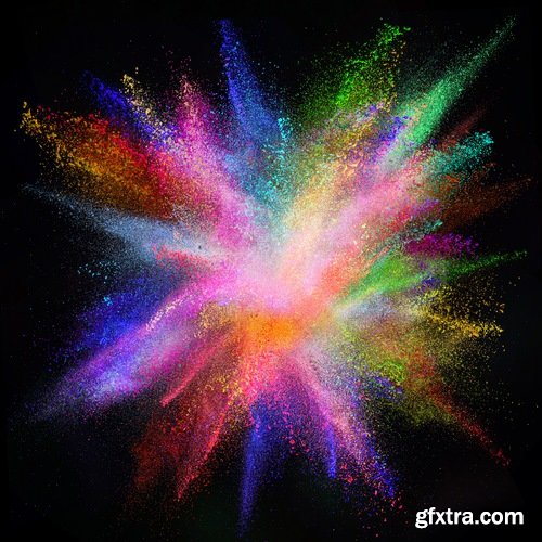 Collection of multi-colored flash powder chalk sand 25 HQ Jpeg